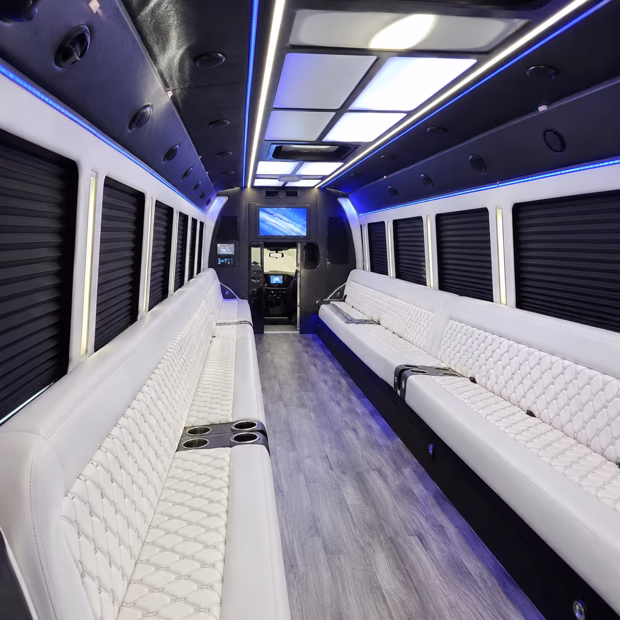 mountain view party bus rental interior